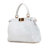 フェンディ セレリア ピーカブー ショルダーバッグ ハンドバッグ 2WAY 8BN211 ホワイト レザー レディース FENDI 【中古】